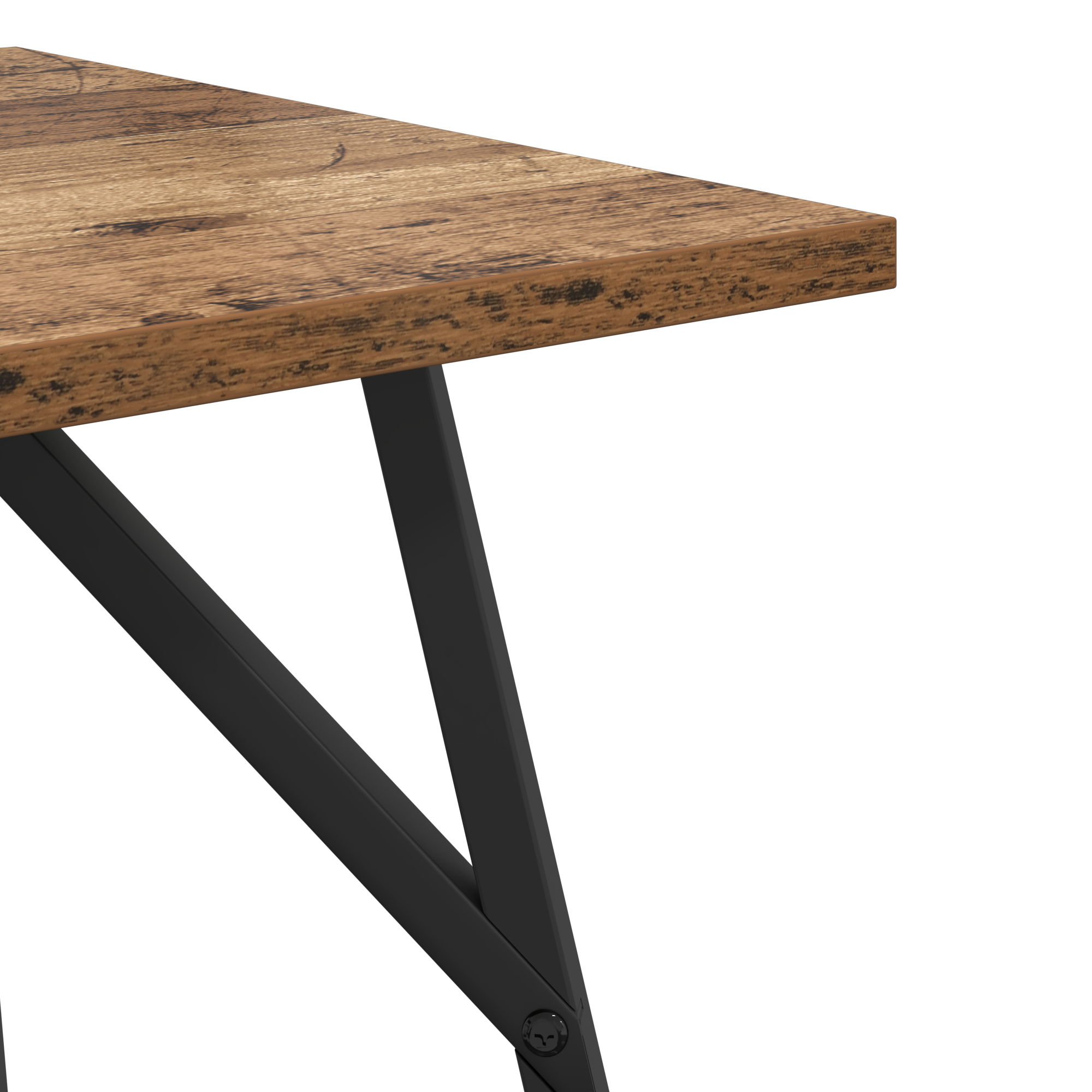 Tavolino 2 pz in Legno Riciclato e Metallo