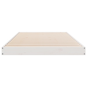 Struttura Letto Floor  Bianco 90x210 cm Legno Massello di Pino