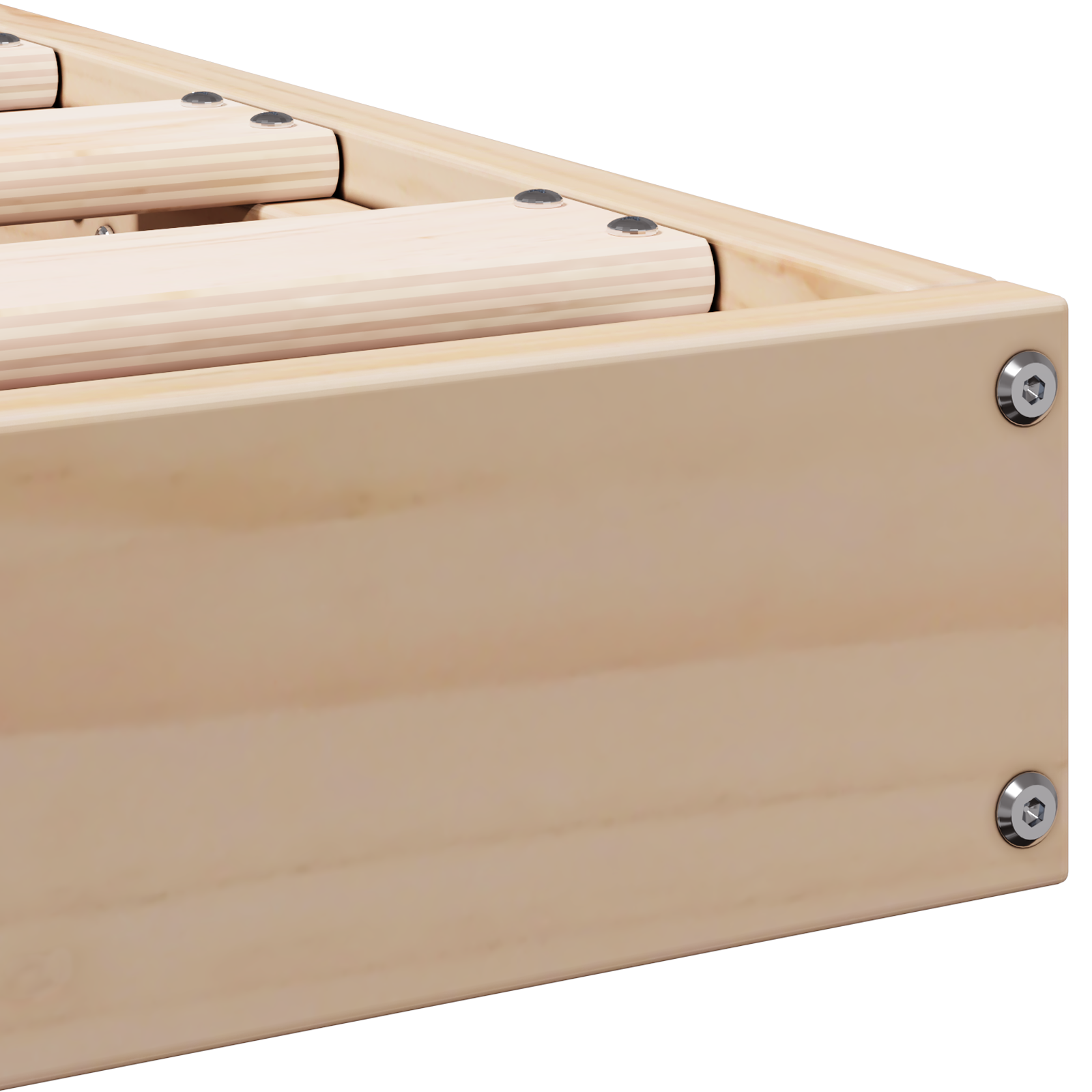 Struttura Letto Floor 200x220 cm in Legno Massello di Pino