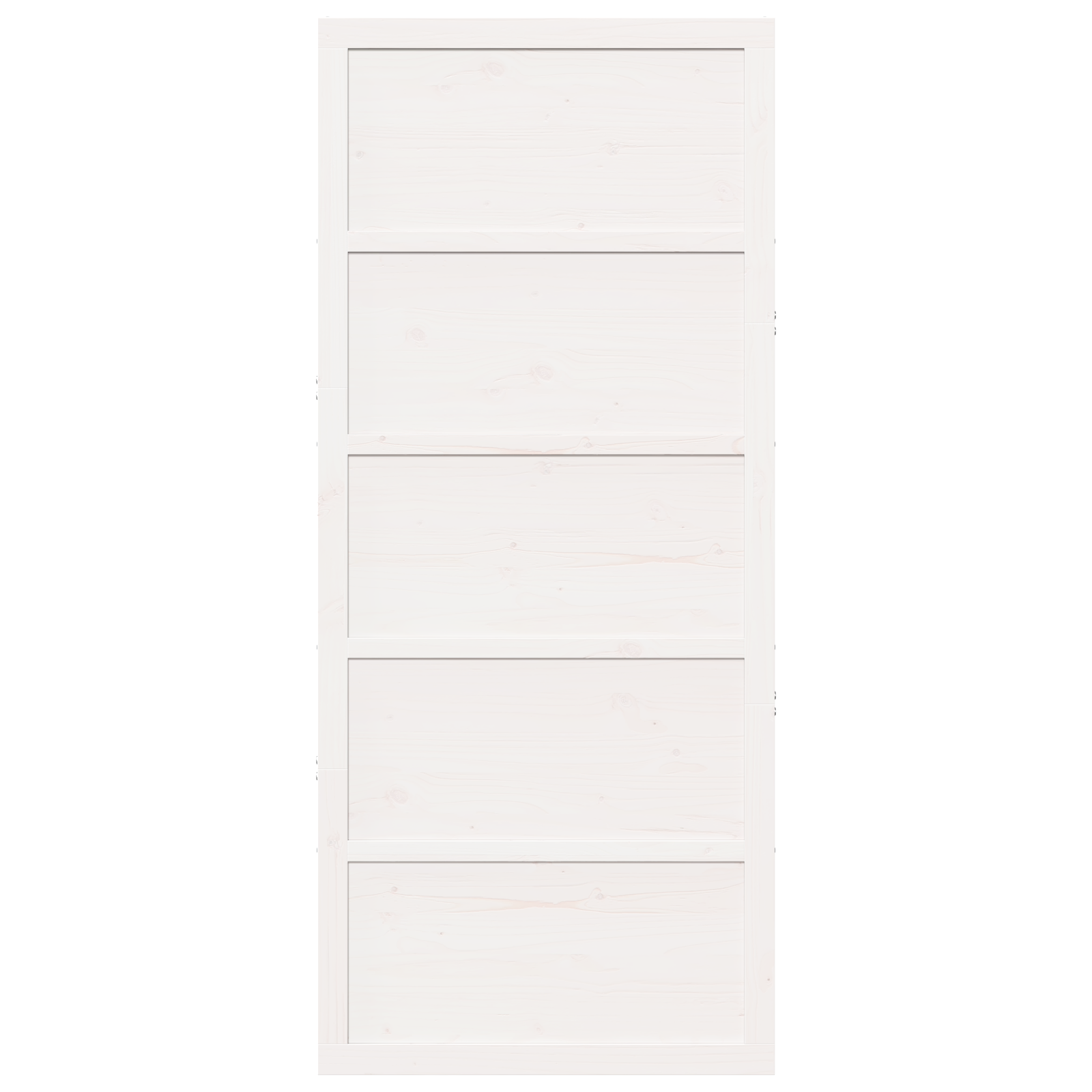 Porta a Cerniera Bianca 80x208 cm in Legno Massello di Pino