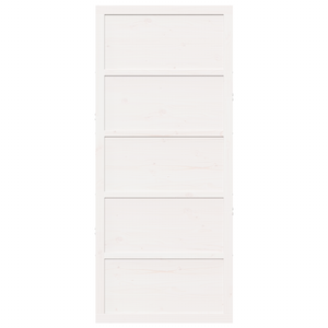 Porta a Cerniera Bianca 80x208 cm in Legno Massello di Pino