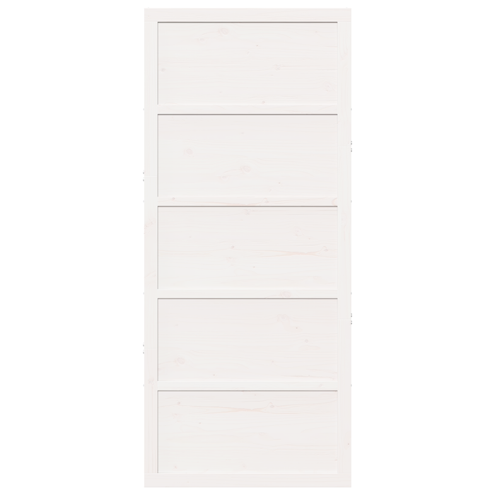 Porta a Cerniera Bianca 80x208 cm in Legno Massello di Pino