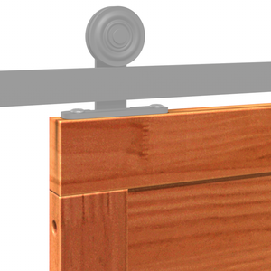 porta a granaio Marrone Cerato 80x208 cm Legno Massello di Pino