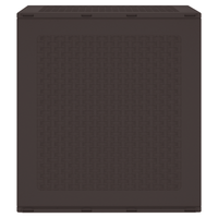 Scatola di Stoccaggio Esterna Marrone 55x53x57 cm PP