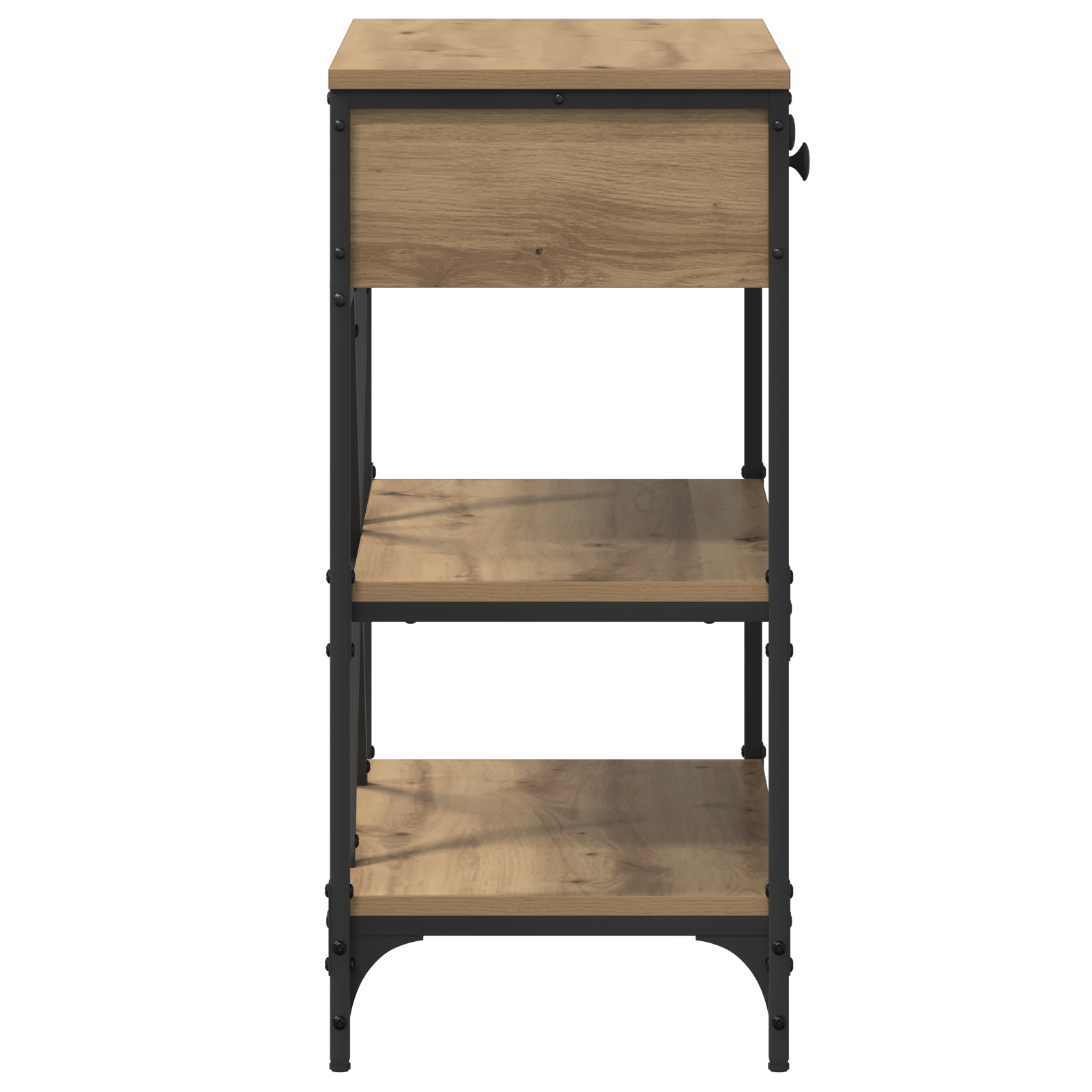 Tavolo Consolle Rovere Artigianale 75x34.5x75 cm Legno ingegnerizzato