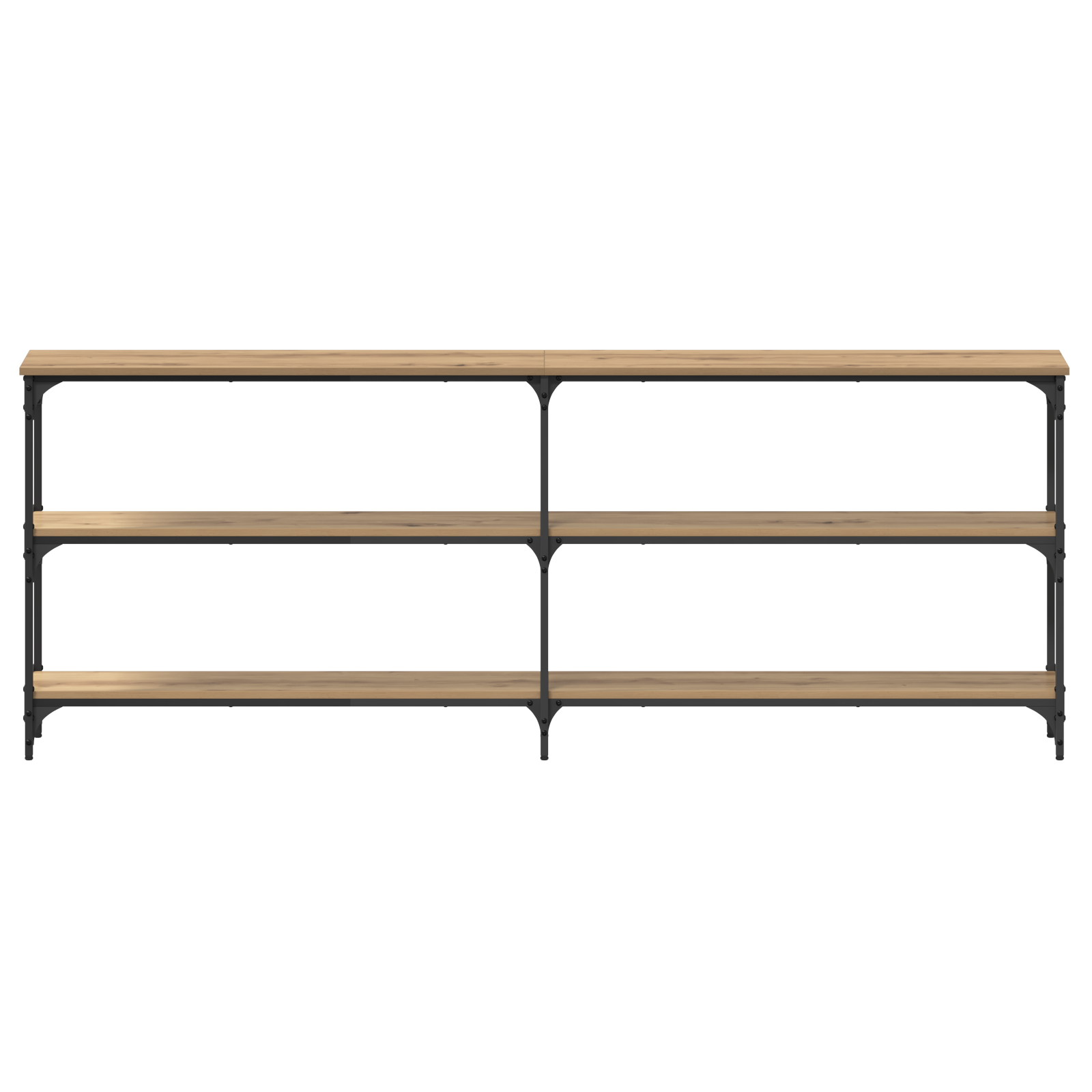 Tavolo Console Rovere Artigianale 200x29x75 cm Legno Ingegnerizzato