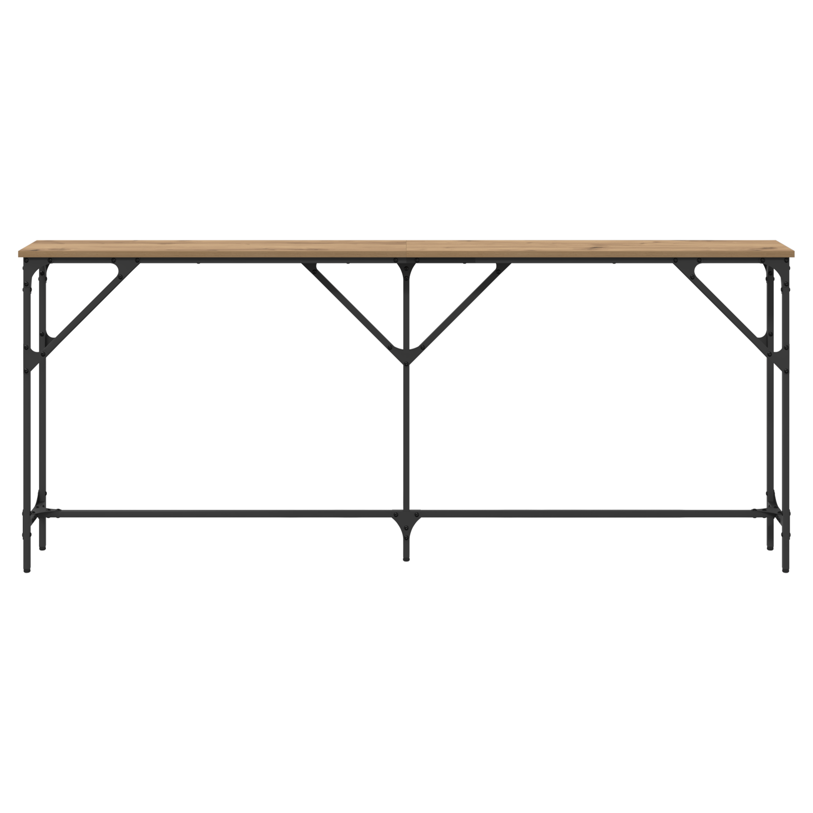 Tavolo da Console Rovere Artigianale 180x23x75 cm Legno Tecnico