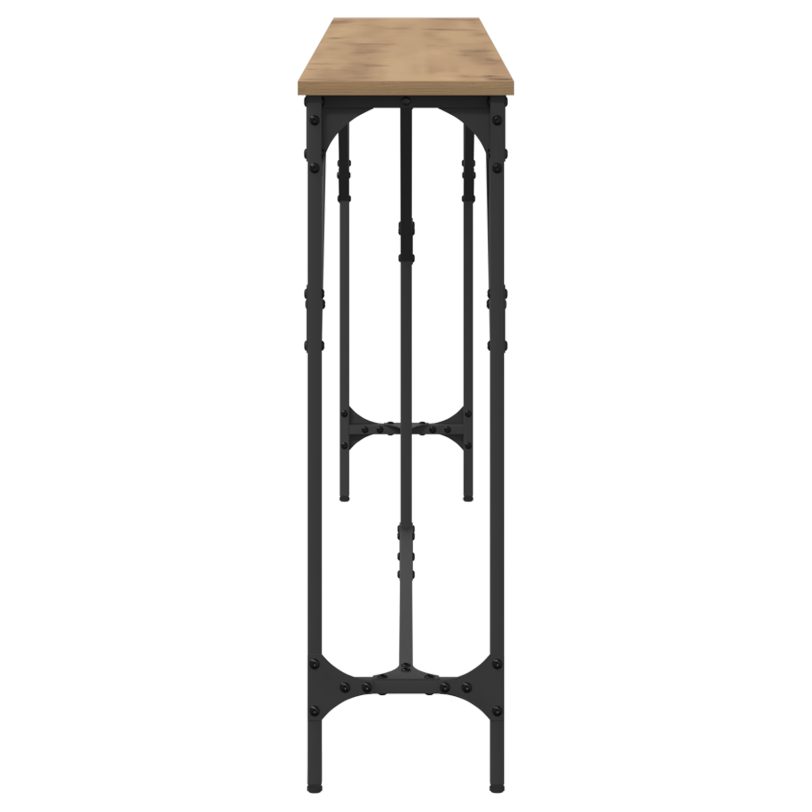 Tavolo da Console Rovere Artigianale 180x23x75 cm Legno Tecnico