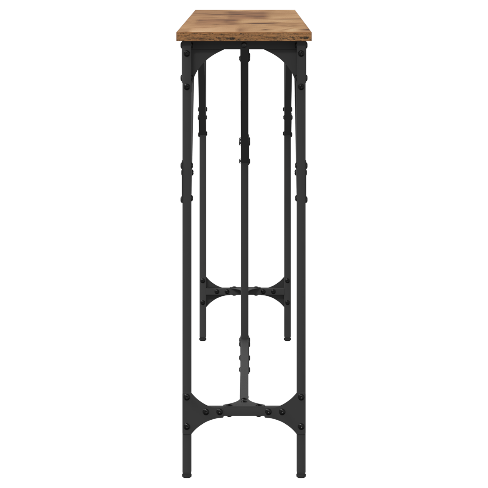 Tavolo Console Legno Vecchio 140x23x75 cm Legno Ingegnerizzato