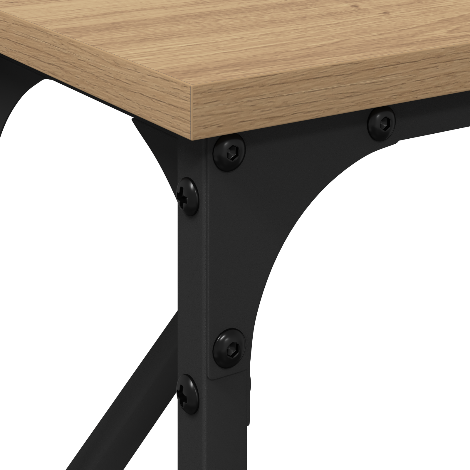 Tavolo Console Rovere Artigianale 140x23x75 cm Legno Ingegnerizzato