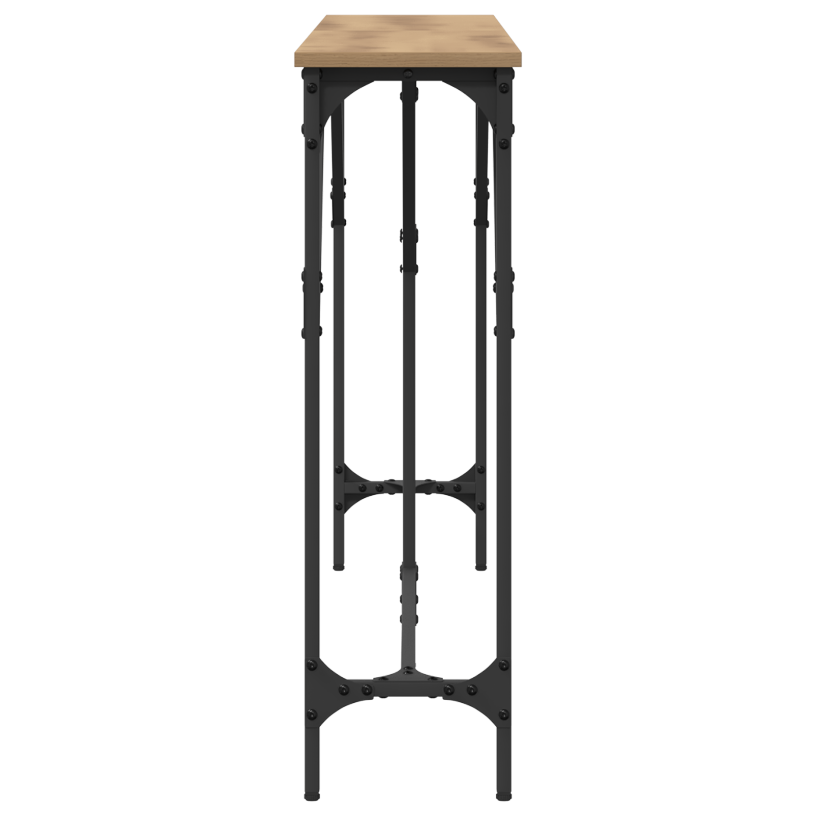 Tavolo Console Rovere Artigianale 140x23x75 cm Legno Ingegnerizzato