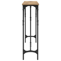 Tavolo Console Rovere Artigianale 140x23x75 cm Legno Ingegnerizzato