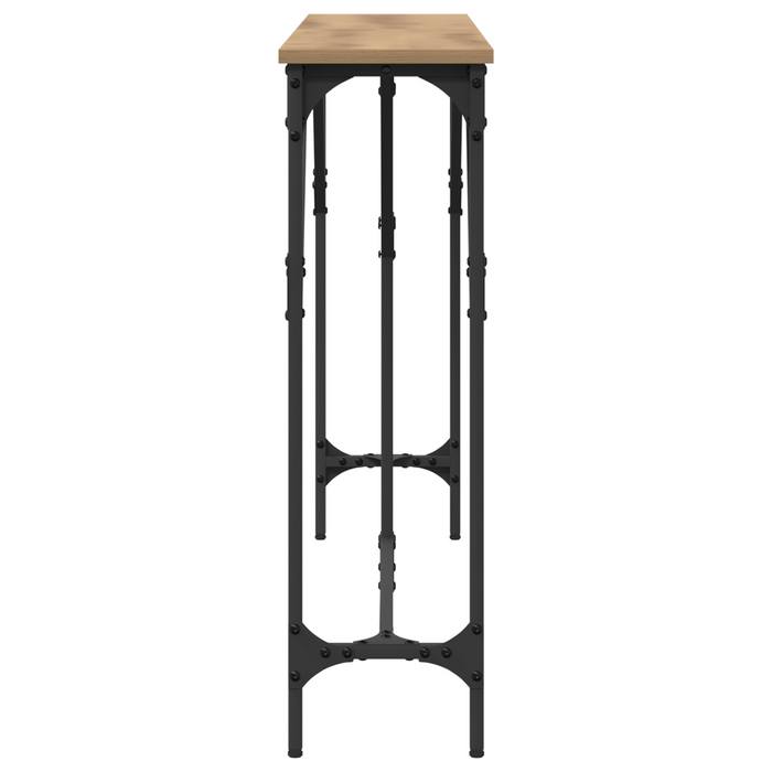 Tavolo Console Rovere Artigianale 140x23x75 cm Legno Ingegnerizzato