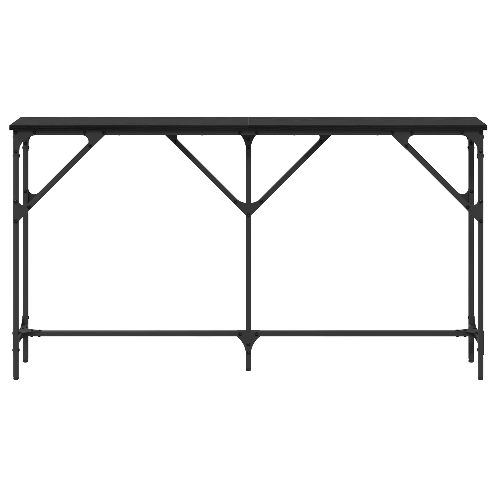 Tavolo da Consolle Rovere Nero 140x23x75 cm Legno Ingegnerizzato