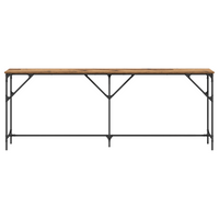 Tavolo Consolle Legno Vecchio 200x29x75 cm Legno Ingegnerizzato.