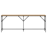 Tavolo Consolle Rovere Artigianale 200x29x75 cm Legno Ingegnerizzato