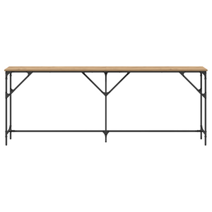 Tavolo Consolle Rovere Artigianale 200x29x75 cm Legno Ingegnerizzato