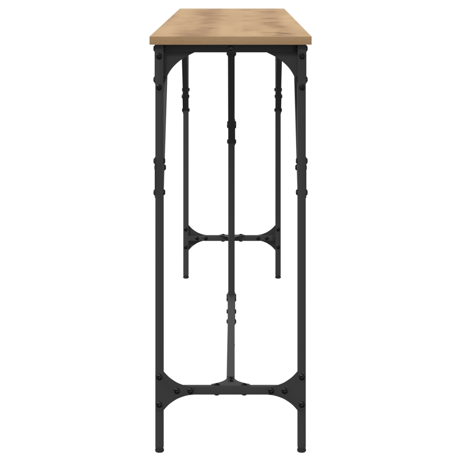 Tavolo Consolle Rovere Artigianale 200x29x75 cm Legno Ingegnerizzato