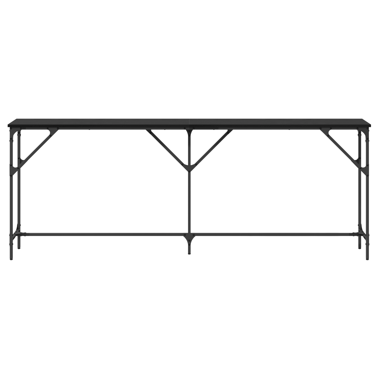 Tavolo Console Quercia Nera 200x29x75 cm Legno ingegnerizzato