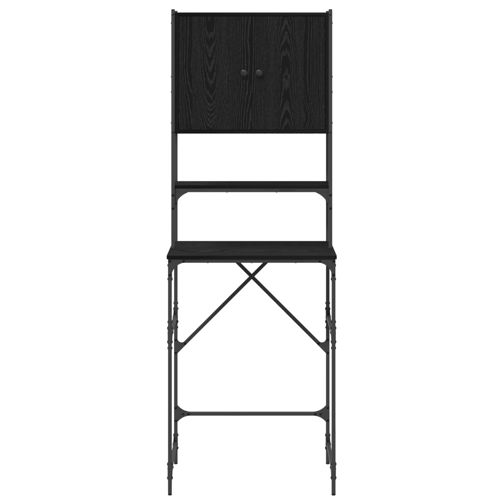 Mobile per Lavatrice Rovere Nero 68x48.5x194 cm