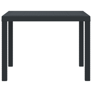 Tavolo da Giardino Antracite 100x100x73 cm in Rattan Sintetico
