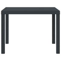 Tavolo da Giardino Antracite 100x100x73 cm in Rattan Sintetico