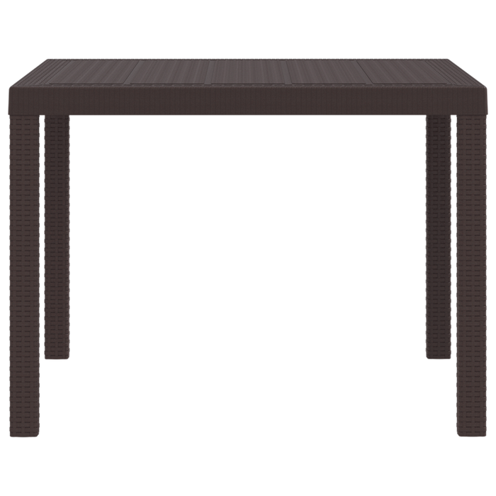 Tavolo da Giardino Marrone 100x100x73 cm in Polyrattan
