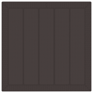 Tavolo da Giardino Marrone 100x100x73 cm in Polyrattan