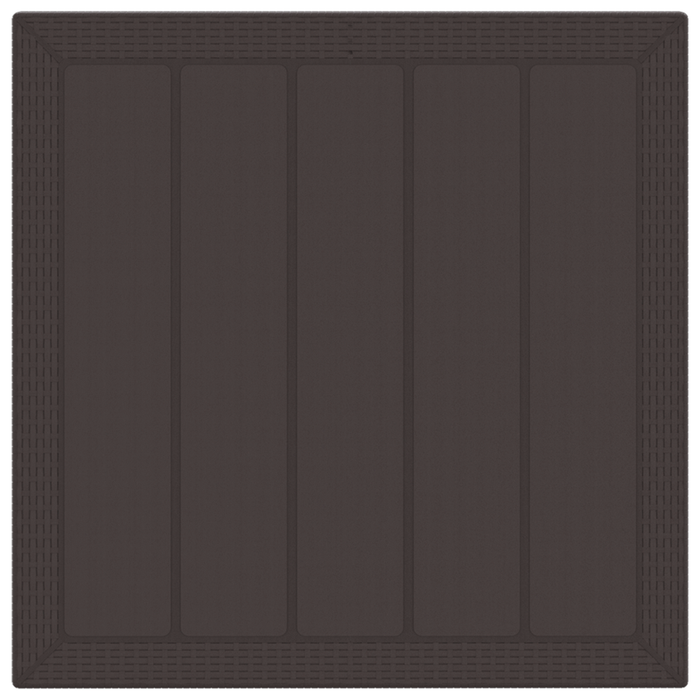 Tavolo da Giardino Marrone 100x100x73 cm in Polyrattan