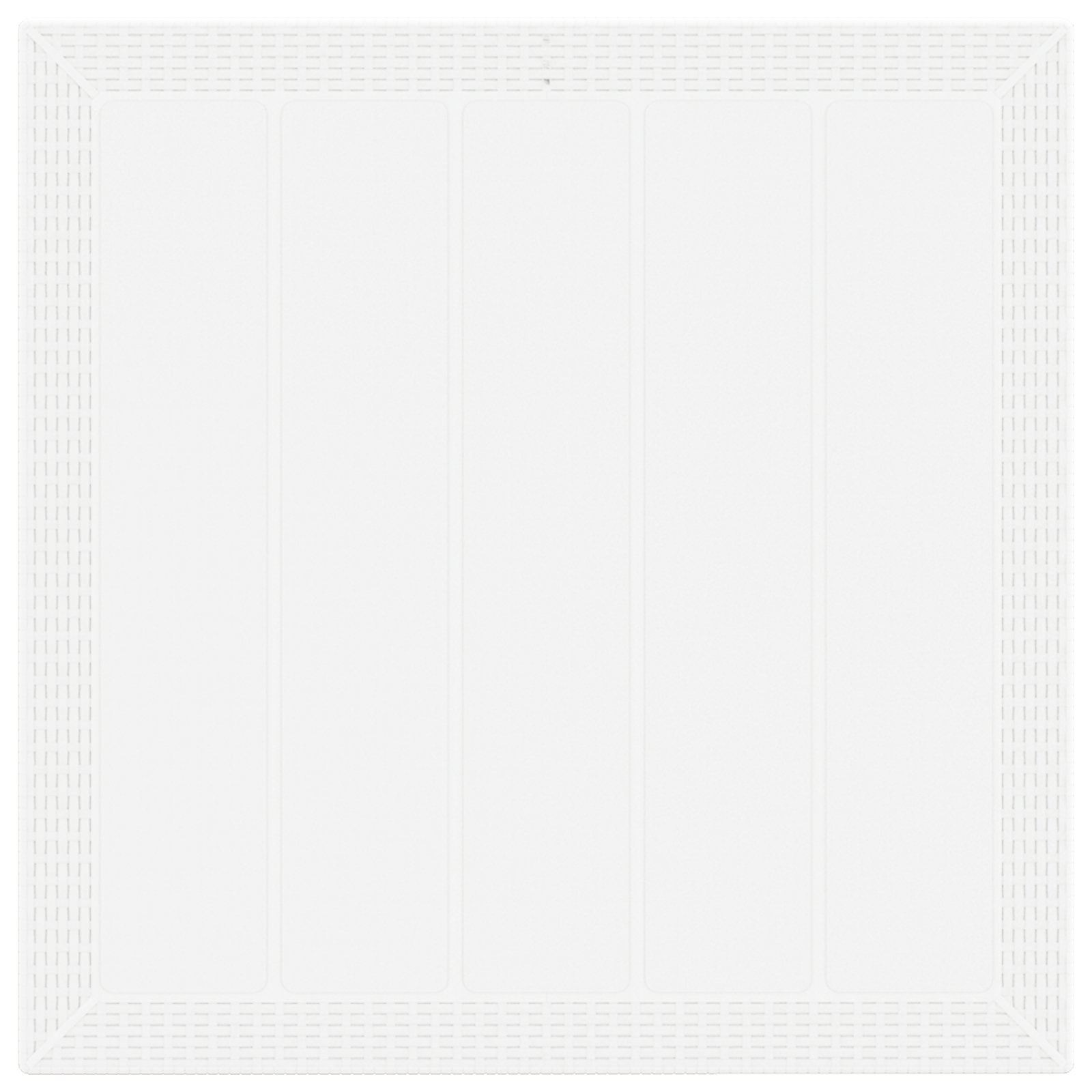 Tavolo da Giardino Bianco 100x100x73 cm in Rattan Politossidico