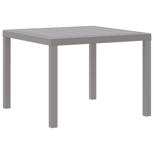 Tavolo da Giardino Grigio Chiaro 100x100x73 cm in Rattan Sintetico