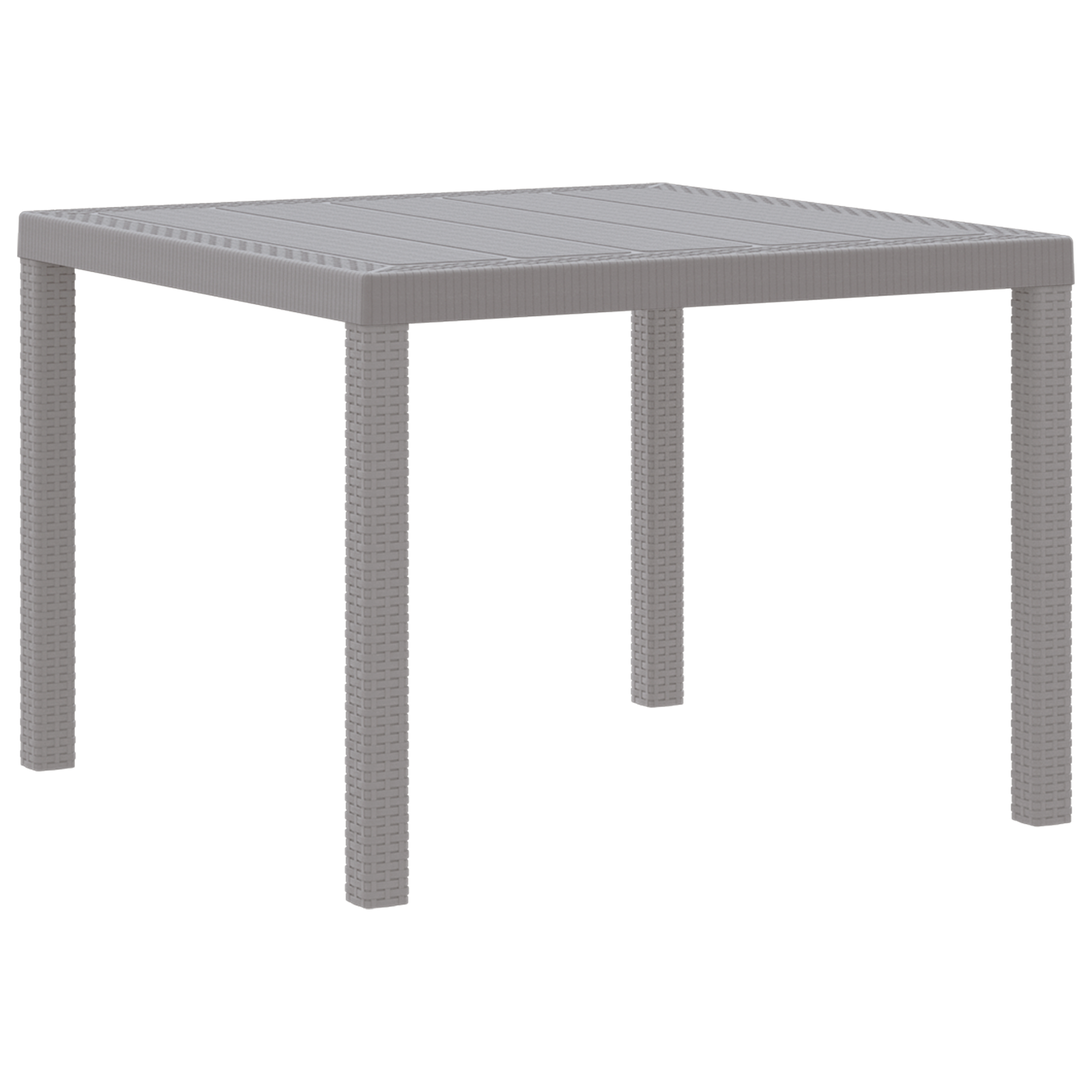 Tavolo da Giardino Grigio Chiaro 100x100x73 cm in Rattan Sintetico