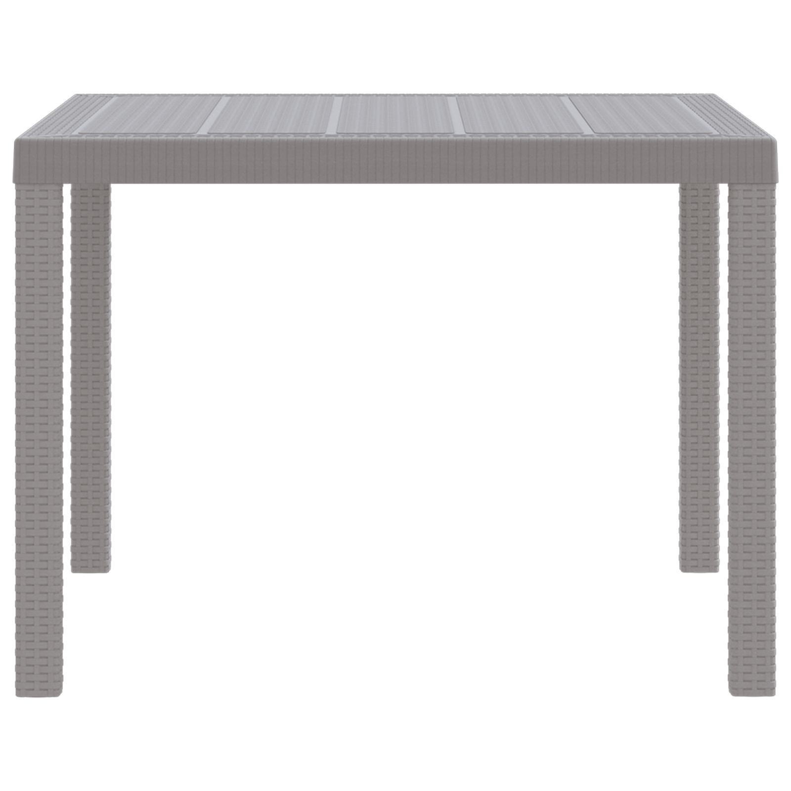 Tavolo da Giardino Grigio Chiaro 100x100x73 cm in Rattan Sintetico