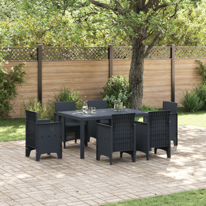 Tavolo da Giardino Antracite 150x100x73 cm in Poly Rattan