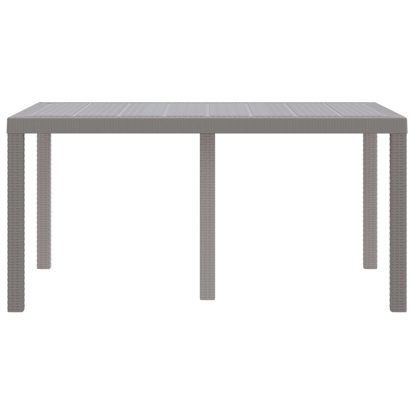 Tavolo da Giardino Grigio Chiaro 150x100x73 cm in Polyrattan