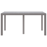 Tavolo da Giardino Grigio Chiaro 150x100x73 cm in Polyrattan