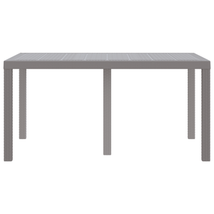 Tavolo da Giardino Grigio Chiaro 150x100x73 cm in Polyrattan