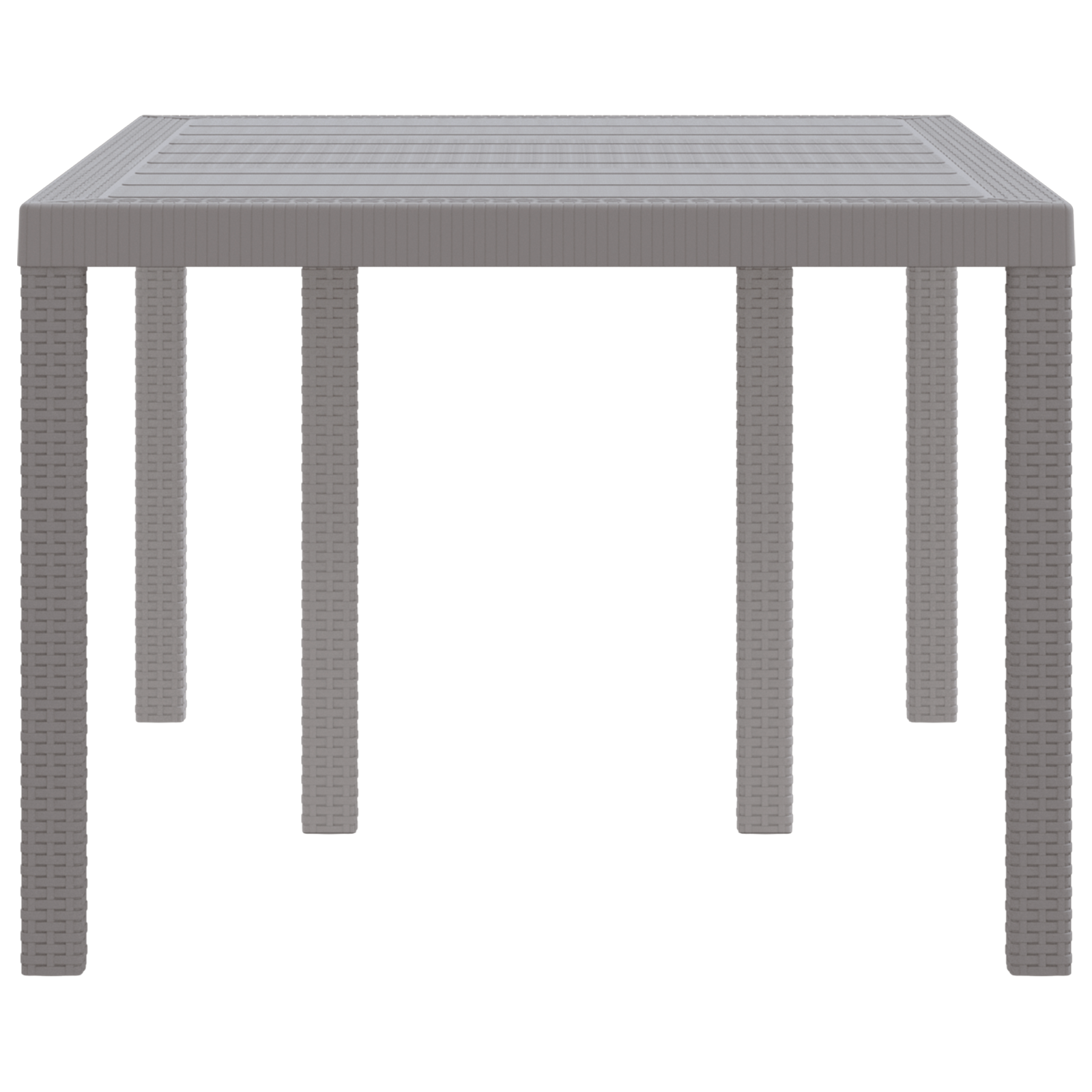 Tavolo da Giardino Grigio Chiaro 150x100x73 cm in Polyrattan