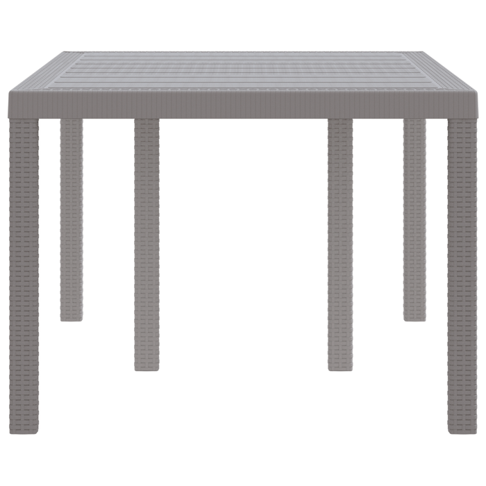 Tavolo da Giardino Grigio Chiaro 150x100x73 cm in Polyrattan
