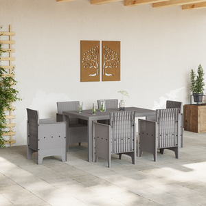 Tavolo da Giardino Grigio Chiaro 150x100x73 cm in Polyrattan