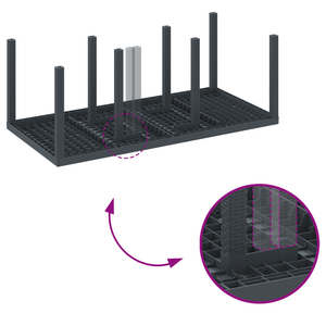 Tavolo da giardino  Antracite 200x100x73 cm in Rattan Sintetico