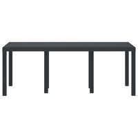 Tavolo da giardino  Antracite 200x100x73 cm in Rattan Sintetico
