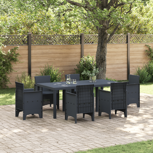 Tavolo da giardino  Antracite 200x100x73 cm in Rattan Sintetico