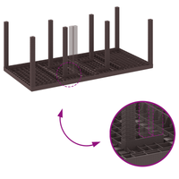 Tavolo da Giardino  Marrone 200x100x73 cm in Polyrattan