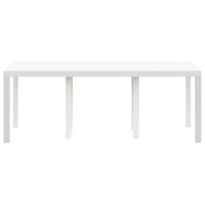 Tavolo da giardino  Bianco 200x100x73 cm in Polyrattan