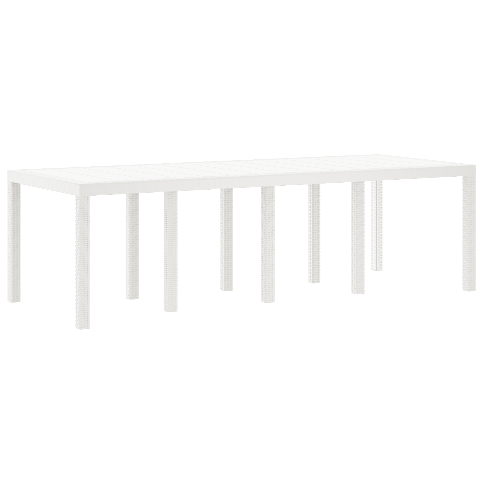 Tavolo da giardino  Bianco 250x100x73 cm in Rattan Sintetico