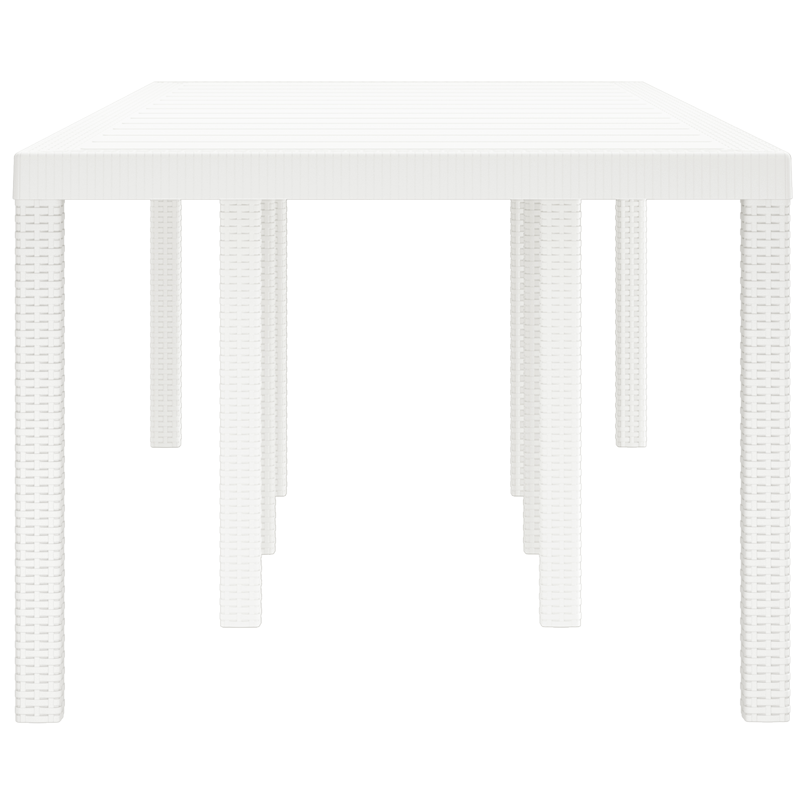 Tavolo da giardino  Bianco 250x100x73 cm in Rattan Sintetico