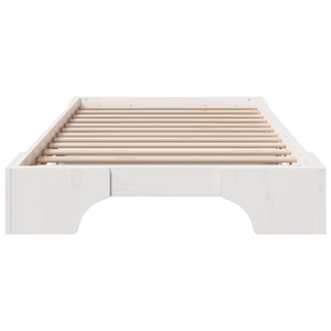 Rete Letto Bianca Legno massello di pino 75 x 190 cm Durevole