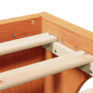 Rete Letto Marrone Cerato Legno Massello 90 x 200 cm Durevole