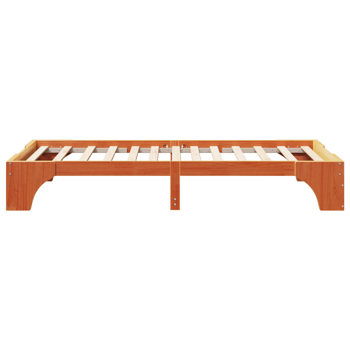 Rete Letto Marrone Cerato Legno Massello 90 x 200 cm Durevole